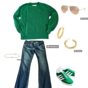 VGUC LOFT spring green sweater size small